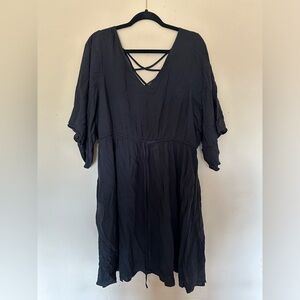 Torrid Black Peasant Dress Size 2